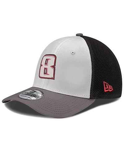Men's New Era Gray, Black Kyle Busch 39THIRTY Neo Flex Fit Hat