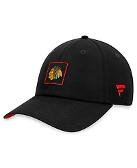 Men's Fanatics Black Chicago Blackhawks Authentic Pro Rink Adjustable Hat