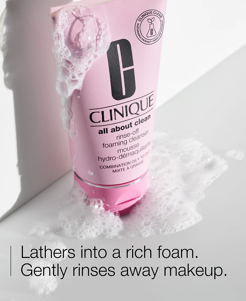 Clinique All About Clean Rinse-Off Foaming Face Cleanser, 5 oz.