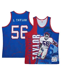 Men's Mitchell & Ness Lawrence Taylor Royal New York Giants 1989 Player Burst Tank Top