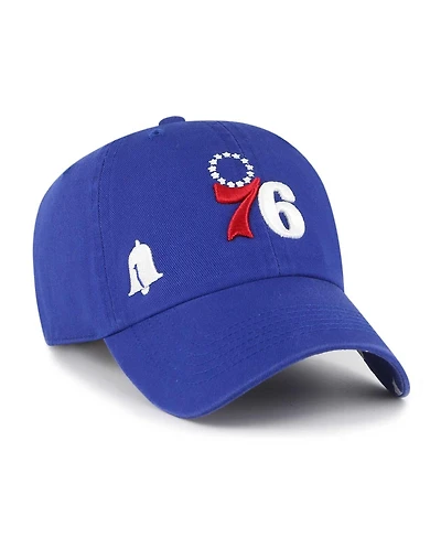 Women's '47 Brand Royal Philadelphia 76ers Confetti Undervisor Clean Up Adjustable Hat