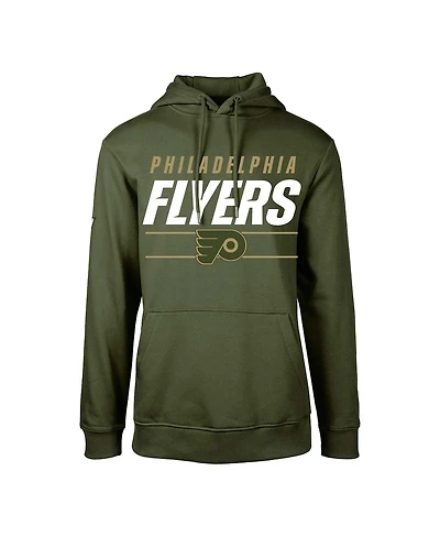 Youth LevelWear Olive Philadelphia Flyers Podium Fleece Pullover Hoodie