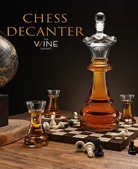 The Wine Savant Chess Decanter, Set of 5