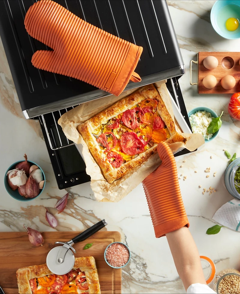 KitchenAid Ribbed Soft Silicone Oven Mitt 2-Pack Set, 7.5" x 13"