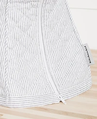 KitchenAid Fitted Tilt-Head Ticking Stripe Stand Mixer Cover with Storage Pocket Quilted, 14.37" x 18" x 10"