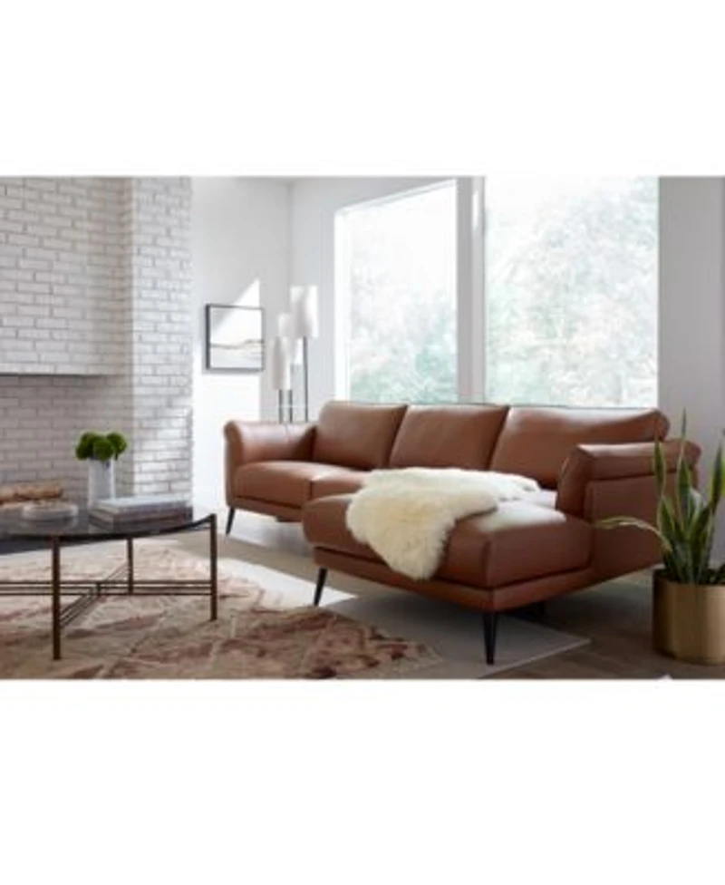 Keery Leather Sofa Collection Created For Macys