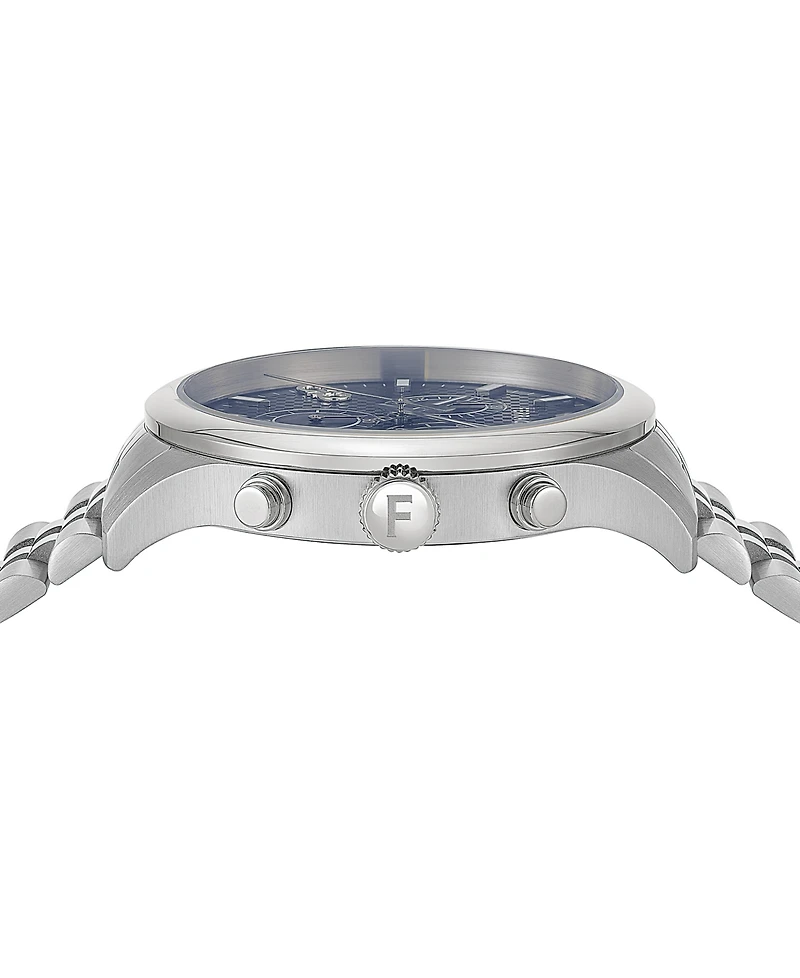 Salvatore Ferragamo Men's Swiss Chronograph Stainless Steel Bracelet Watch 42mm