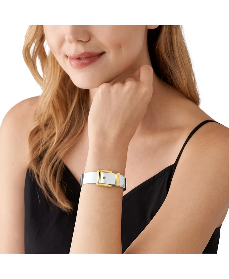 Michael Kors Gold-Tone or Two-Tone Silver-Tone Colby Buckle Bangle Bracelet