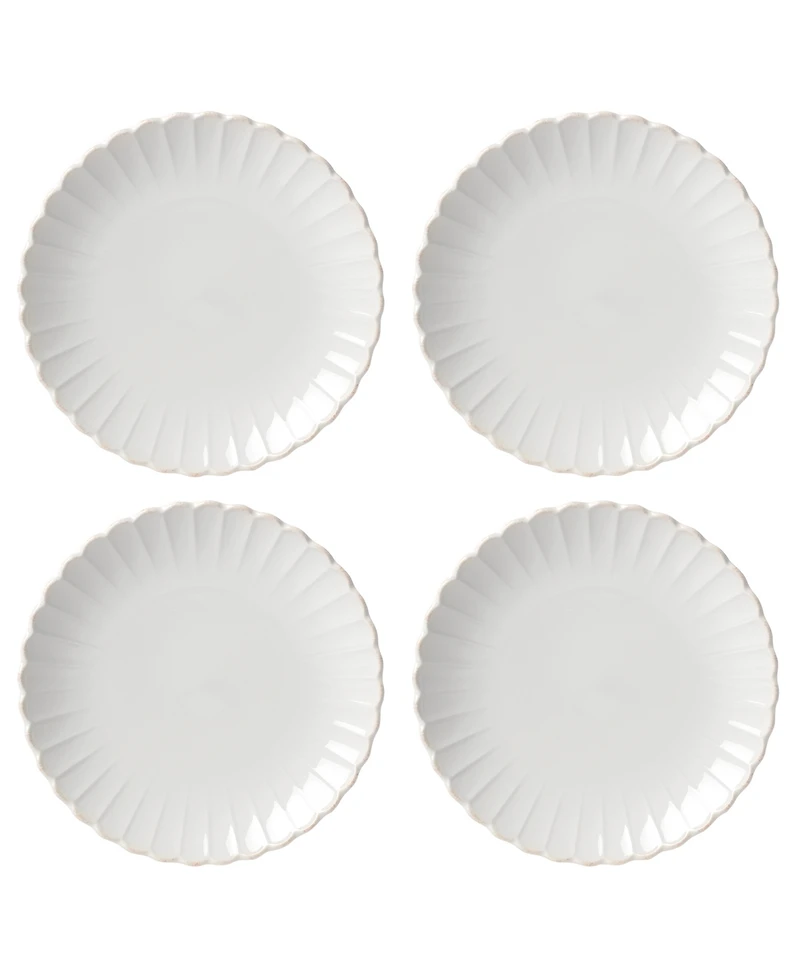 Lenox French Perle Scallop Dinner Plates, Set of 4