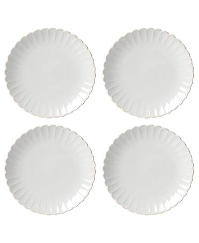 Lenox French Perle Scallop Dinner Plates, Set of 4