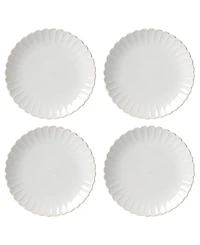 Lenox French Perle Scallop Dinner Plates, Set of 4