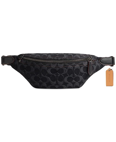 Coach Charter Signature Denim Belt Bag