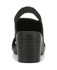 LifeStride Women's Eden Washable Block Heel Strappy Slingback Sandals
