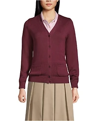 Lands' End Women's Cotton Modal Button Front Cardigan Sweater
