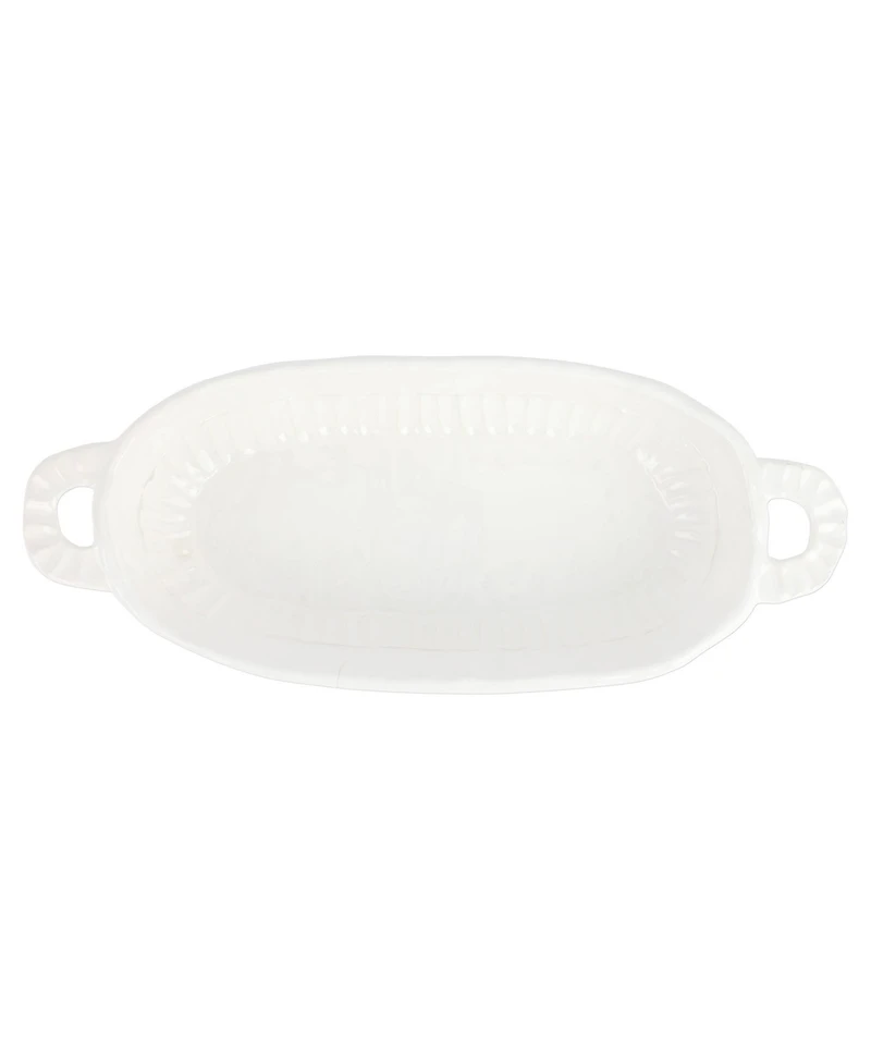 Vietri Pietra Serena Handled Oval Bowl