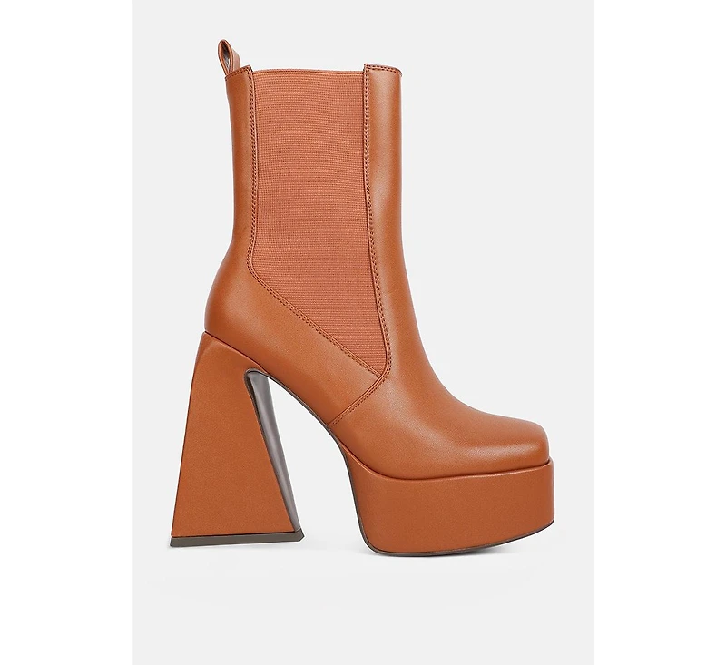 Frosty High Platform Block Heel Chelsea Boot Women