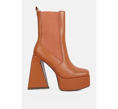 Frosty High Platform Block Heel Chelsea Boot Women