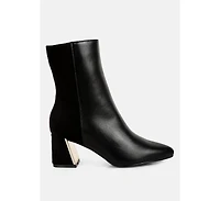 Desire Suede Back Panel High Ankle Boots