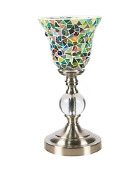 Dale Tiffany 12.5" Tall Lucida Mosaic Handcrafted Art Glass Shade with Jewels Accent Lamp