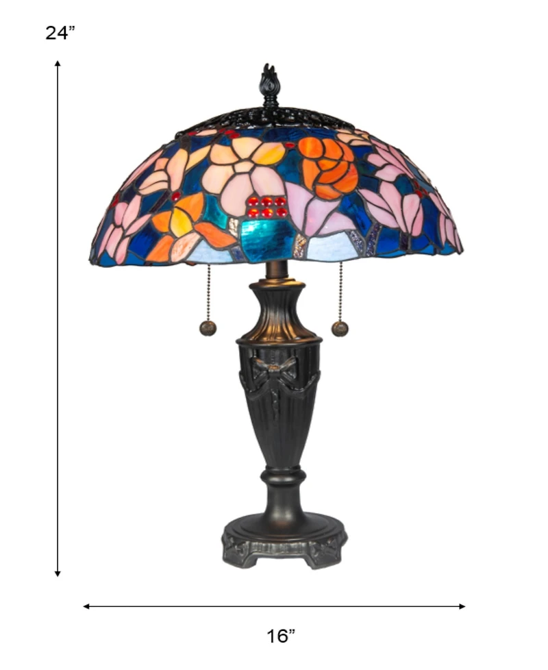 Dale Tiffany 24" Tall Florieta Tiffany Style Table Lamp