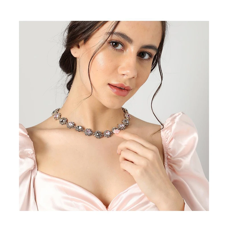 Sohi Women's Gold Snowflake Collar Necklace