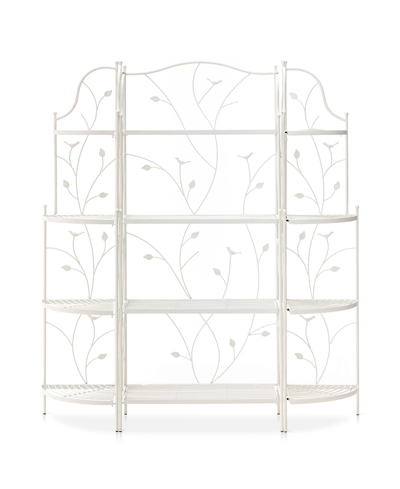 Glitzhome 52" H 4-Tiered Rectangular Metal Shelf Plant Stand or Storage Rack