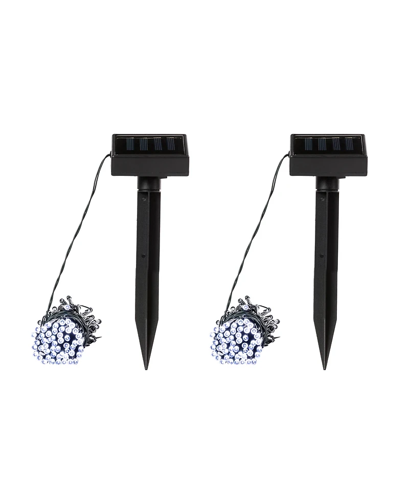 Glitzhome 38.5' Set of 2 Solar String Light with 100 Lights