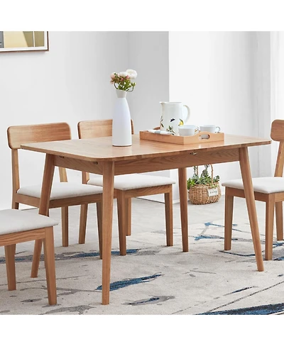 Streamdale Solid Oak Round Dining Table for 6-8 People