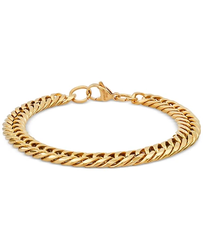 Steeltime Men's Stainless Steel Cuban Link Chain Bracelet