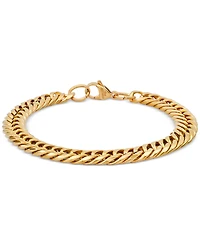 Steeltime Men's Stainless Steel Cuban Link Chain Bracelet