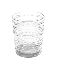 Abode Homewares Beaded Double Old Fashioned Cobalt Glasses, Set of 6