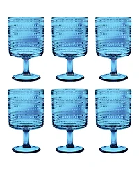 Abode Homewares Beaded Stacking Goblets 14.8 oz, Set of 6