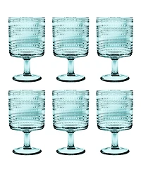 Abode Homewares Beaded Stacking Goblets 14.8 oz, Set of 6