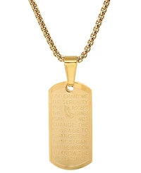Steeltime Men's Serenity Prayer 24" Pendant Necklace