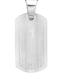 Steeltime Men's "Our Father" Prayer 24" Pendant Necklace