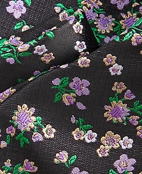 Tayion Collection Men's Purple & Gold Floral Tie