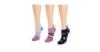Muk Luks Women's 3 Pack Nylon Compression Ankle Socks