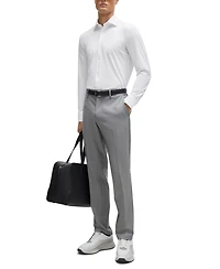 Boss by Hugo Boss Men's Micro-Patterned Slim-Fit Trousers