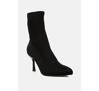 Zudio Solid Mid Heel Sock Boots