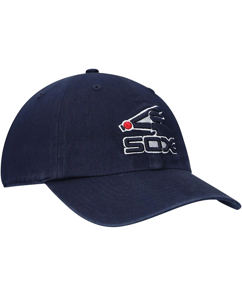 Men's '47 Brand Navy Chicago White Sox 1983 Logo Cooperstown Collection Clean Up Adjustable Hat