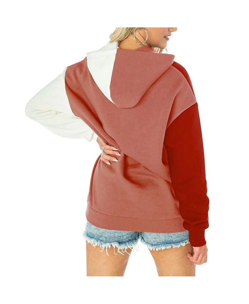 Women's Gameday Couture Red Texas Tech Raiders Hall of Fame Colorblock Pullover Hoodie