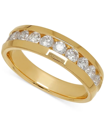 Men's Diamond Band (1 ct. t.w.) in 14k White Gold (Also in 14k Yellow Gold)