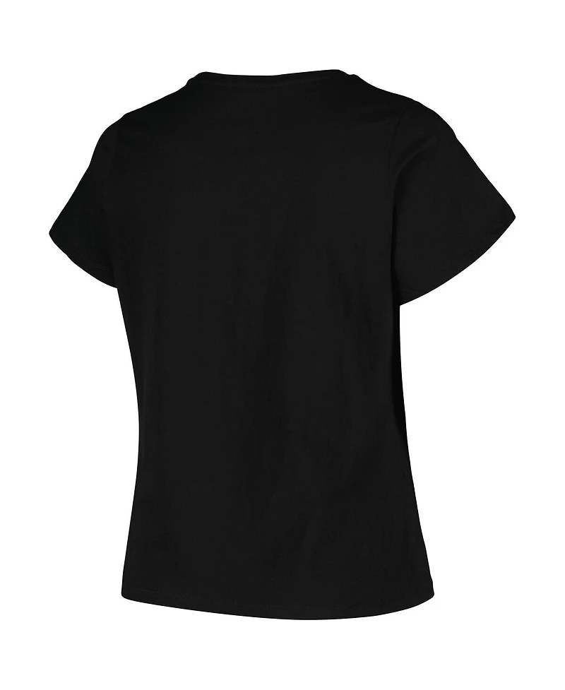 Women's Profile Black Boston Bruins Plus Arch Over Logo T-shirt