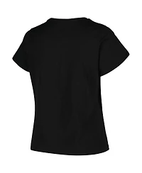 Women's Profile Black Boston Bruins Plus Arch Over Logo T-shirt