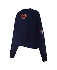 Women's Pro Standard Navy Houston Astros Painted Sky Pullover Sweatshirt