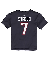 Toddler Boys and Girls Nike C.j. Stroud Navy Houston Texans Player Name and Number T-shirt