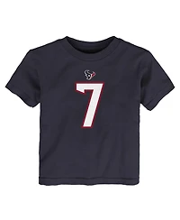 Toddler Boys and Girls Nike C.j. Stroud Navy Houston Texans Player Name and Number T-shirt