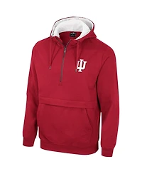 Men's Colosseum Crimson Indiana Hoosiers Half-Zip Hoodie