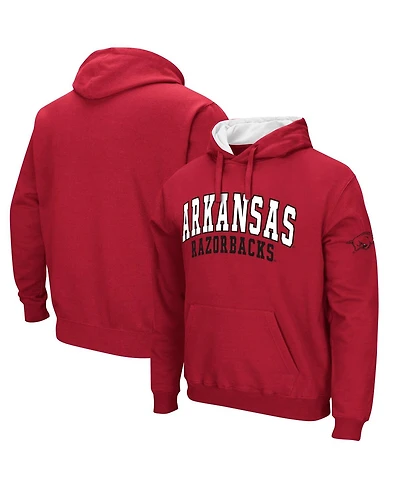 Colosseum Men's Arkansas Razorbacks Double Arch Pullover Hoodie