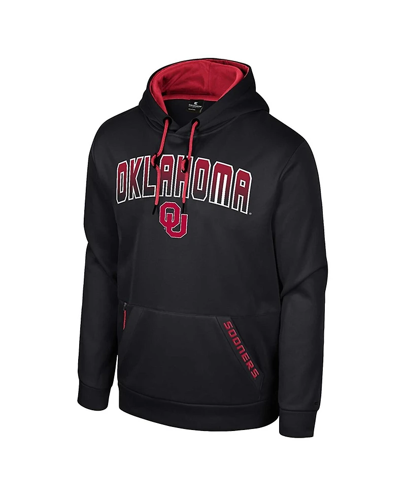 Men's Colosseum Black Oklahoma Sooners Reese Pullover Hoodie